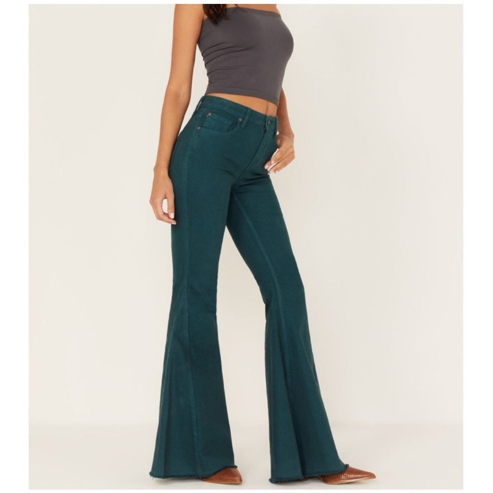 Shyanne Teal Flare Jeans